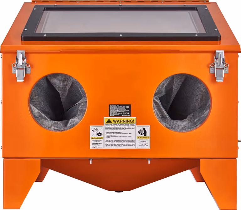 SucceBuy 40 Gallon Sandblasting Cabinet, 40-120 PSI Portable Bench Top Sandblasting Cabinet, Heavy Duty Sandblaster in acciaio con pistola di sabbiatura e 4 ugelli in Vetroceramica per la rimozione di vernici, macchie e ruggine