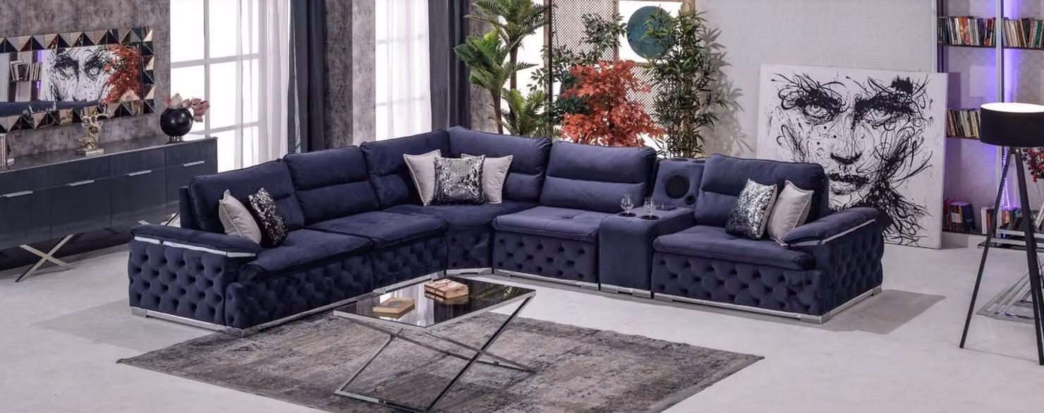 Ecksofa L-Form Couch Chesterfield Möbel Sofa Design Möbel Italien Wohnlandschaft