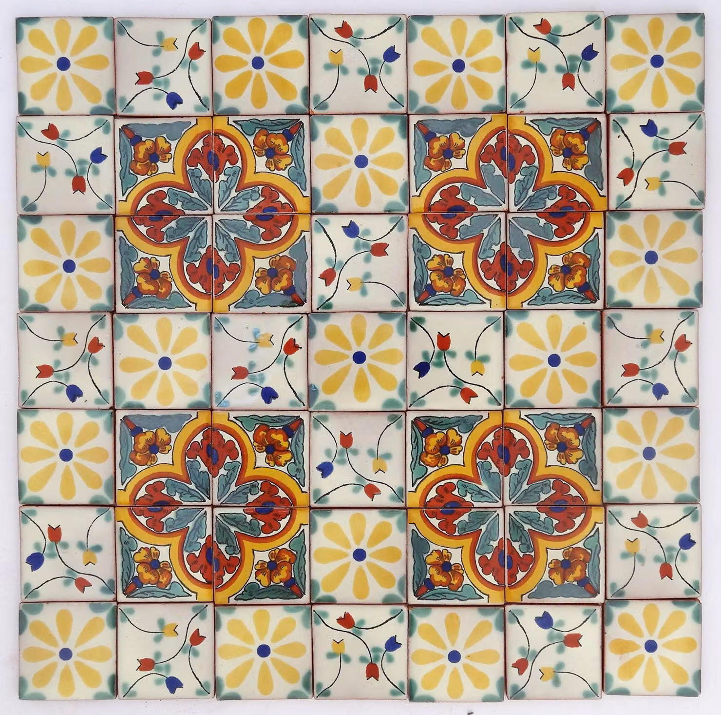 Solidchoice - Set di 50 piastrelle Talavera artigianali messicane