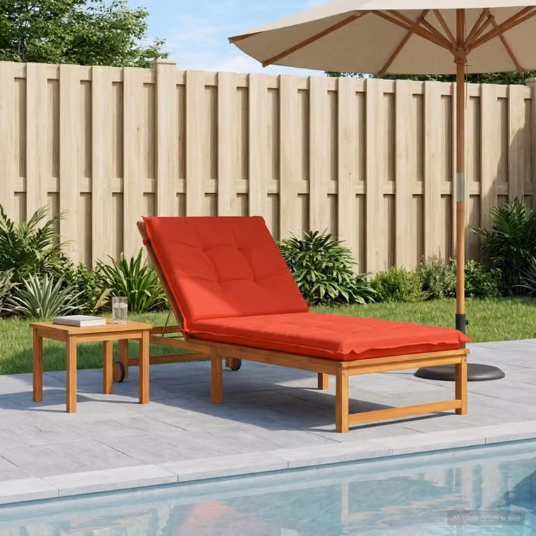 vidaXL Cuscino per Lettino GEMERT 100% Poliestere Rosso