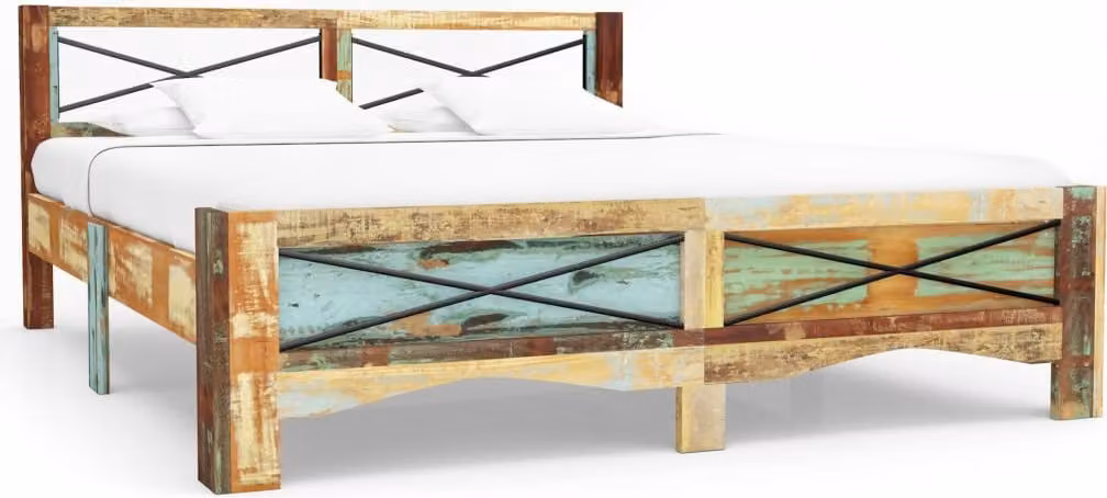 The Living Store Massivholzbett Altholz 160x200 cm