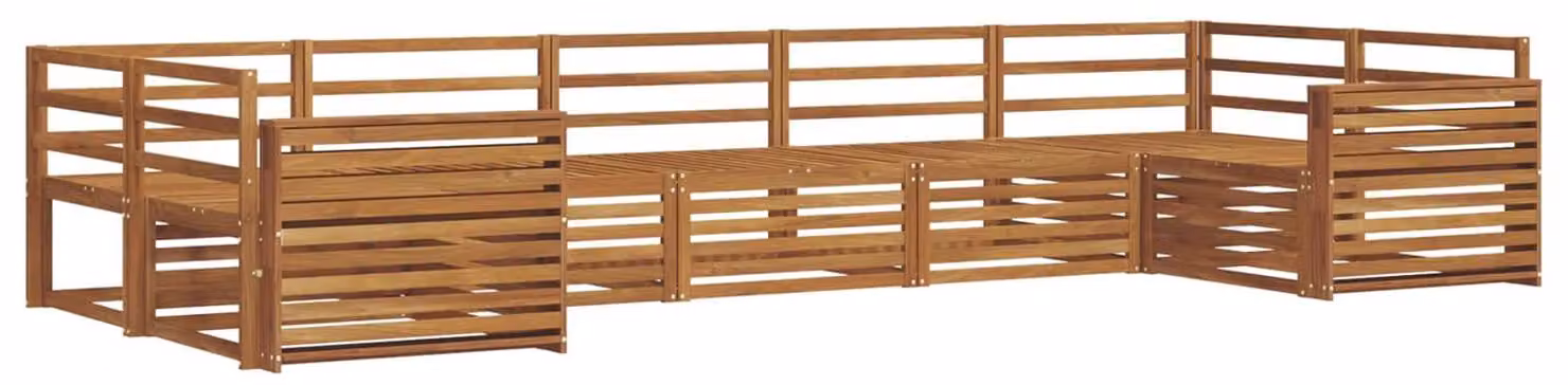 Set di divani da esterno 7 pcs Naturale