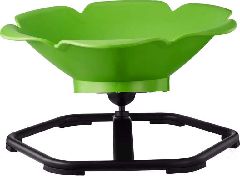 SucceBuy sedia girevole per bambini, sedia girevole sensoriale con design cilindrico, portata 100 kg, giocattolo per promuovere la coordinazione, l'equilibrio e la concentrazione, base in metallo antiscivolo, verde