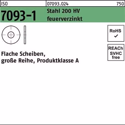 Dischi Reyher ISO 7093 -1 pz. 200 HV 6 tZn 070930240060000 (2500 pezzi)