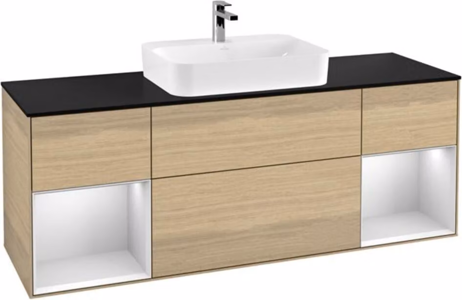 V&B mobile da parete Finion 160cm, Pl bla m, Reg wh. m Lac, Oa ven