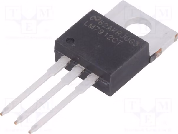 1x IC: Stabilizzatore di tensione -12V, regolato (no), 1,5A, montaggio a foro passante, modello LM7912CT/NOPB, non regolato