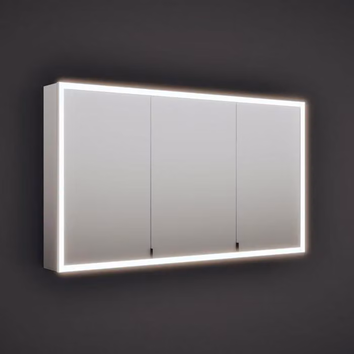Armadio a specchio burgbad RL20, 142 cm, con illuminazione integrata