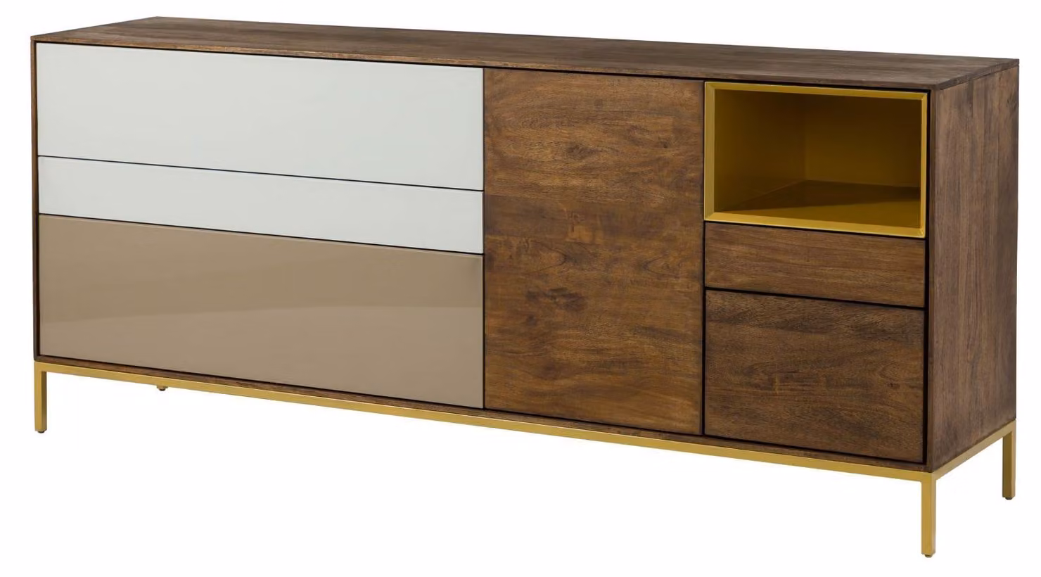 MASSIVMOEBEL24 | CHICAGO #105 Credenza in legno di mango - oliato / marrone 200x45x85