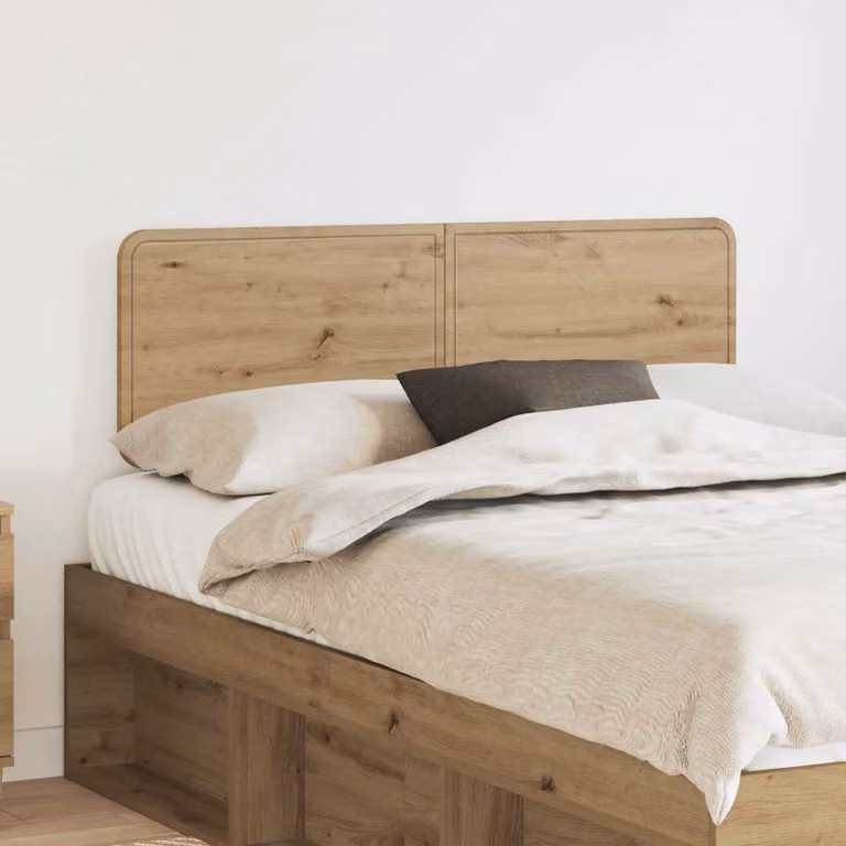 Testiera per letto vidaXL in legno ingegnerizzato rovere marrone con design minimalista L: 138 cm, H: 90 cm, P: 3 cm