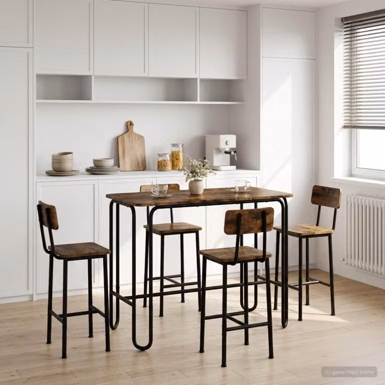 Maison Exclusive - Tavolo da pranzo, dimensioni 100 x 50 x 75 cm, realizzato in materiale composito di legno, finitura in rovere affumicato