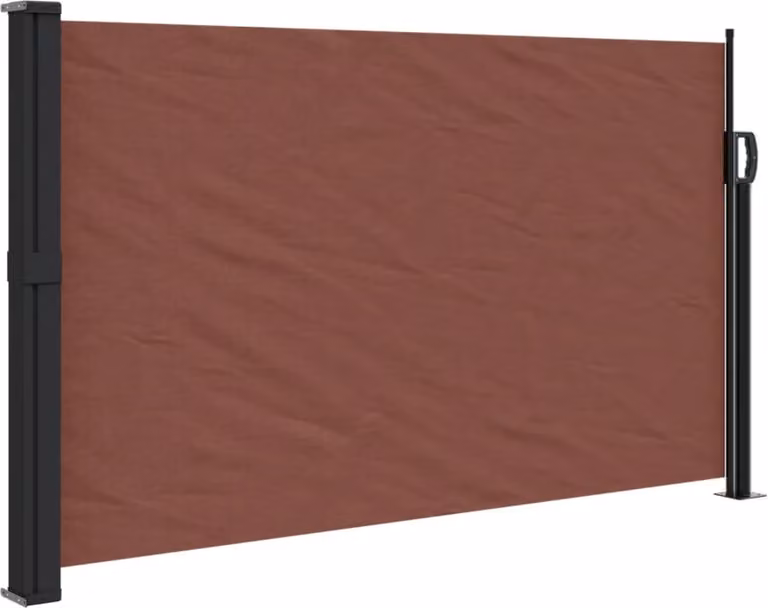 Tenda da Sole Laterale Retrattile Marrone 120x500 cm