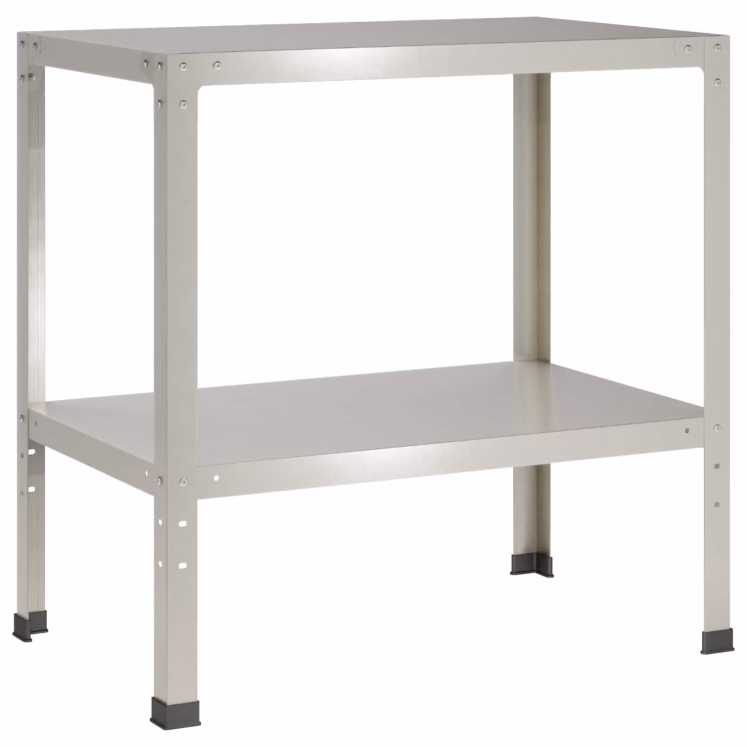 Tavolo da lavoro da laboratorio, dimensioni 100 x 50 x 80 cm, acciaio inossidabile, colore argento