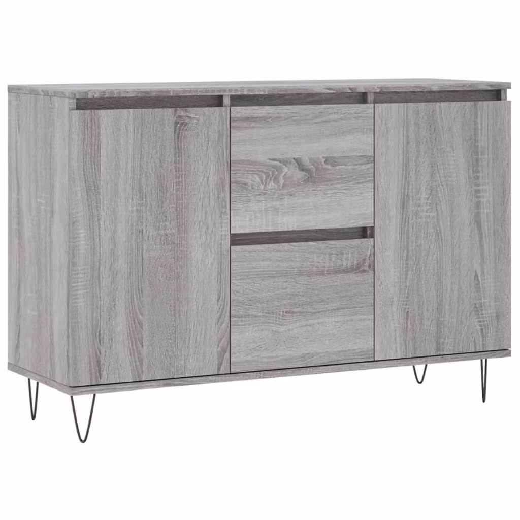 Credenza Grigio Sonoma 101,5x35x70 cm in Legno Multistrato