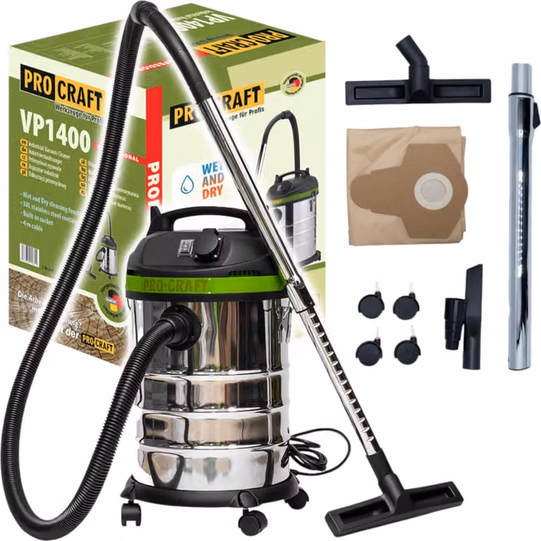 Aspirapolvere e aspiraliquidi Procraft VP1400 1400 Watt 30 litri di capacità