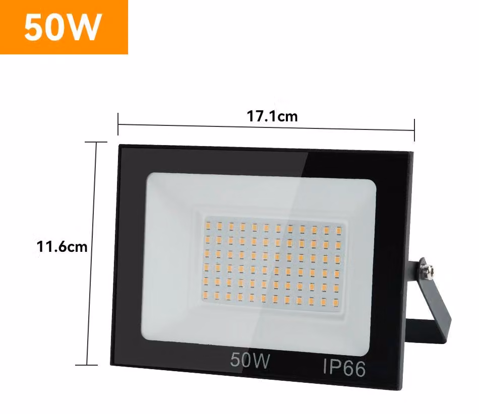 Fari a LED - 50 W, confezione da 4 - Luce bianca fredda 5500–7000 K - 85–265 V AC - Grado di protezione IP66 - Alluminio - Lampada da parete per esterni