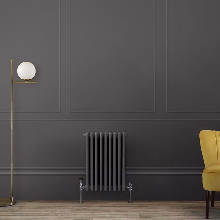 Radiatore Orizzontale a Colonne (3 Colonne) 600mm x 425mm - Grigio (Carbon Grigio) - Regent