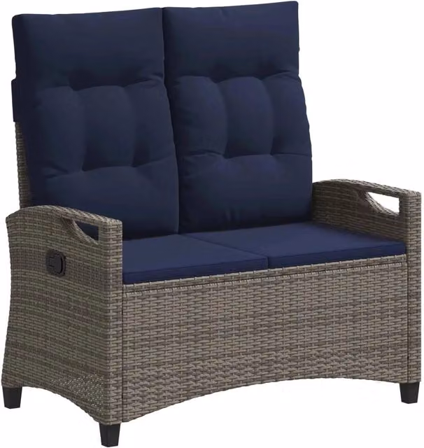 Panchina da Giardino | Panca da Giardino con cuscino 105 x 60 x 112 cm acciaio