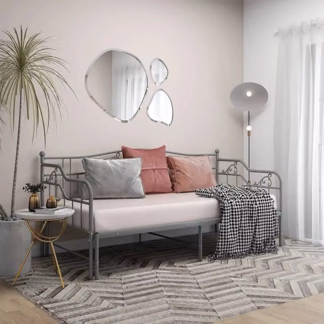 Telaio per divano letto estraibile vidaXL in metallo grigio L 90 x P 200 cm