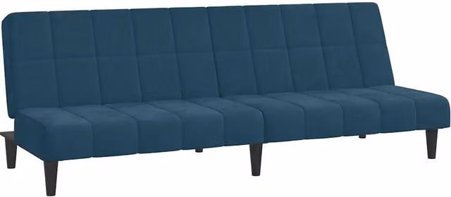 Divano letto | Sof¨¤ letto | Letto singolo a 2 Posti Blu in Velluto