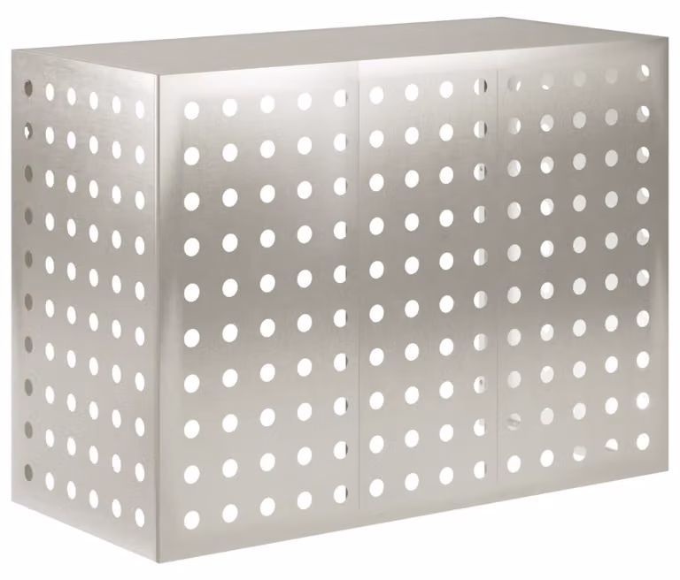 Coperchio per aria condizionata argento 110 x 50 x 80 cm in acciaio inox