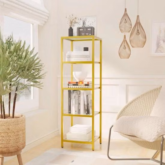 Scaffale per libri, moderna libreria d'arte, libreria per libri, organizzatore per libri, 35 x 30 x 123 cm.