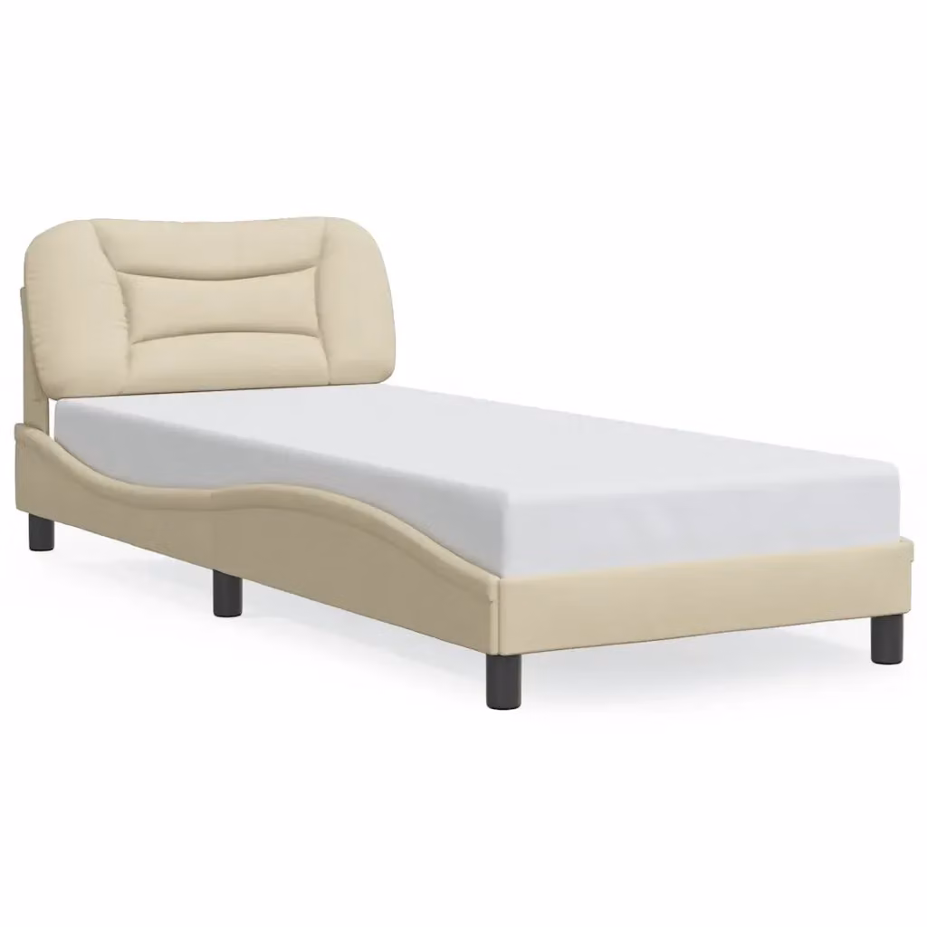 Giroletto senza materasso Hvar vidaXL color beige in tessuto e materiali misti L/P/H: 90 x 200 cm – 2