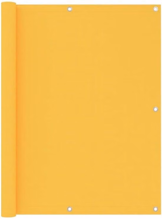 Tettoia per balcone XL impermeabile - 120 x 500 cm - Giallo - Tessuto Oxford con rivestimento inPoliuretano- Resistente ai raggi UV e al vento - Tettoia extra alta - 24 m di corda inclusi