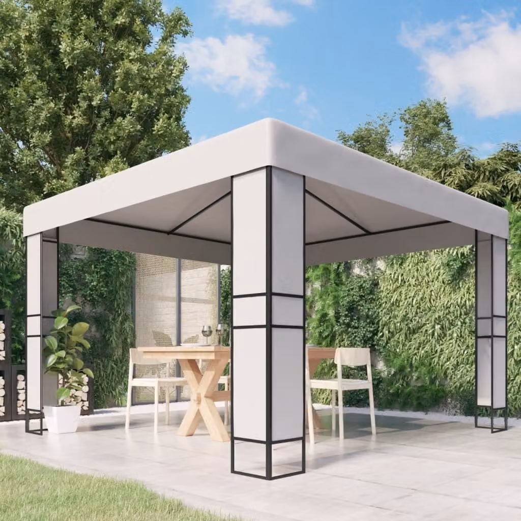 Padiglione Living Store con doppio tetto 3 x 3 m Bianco