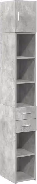 Mobile Sottile Grigio Cemento 30x42,5x225 cm in Truciolato CFW5493937