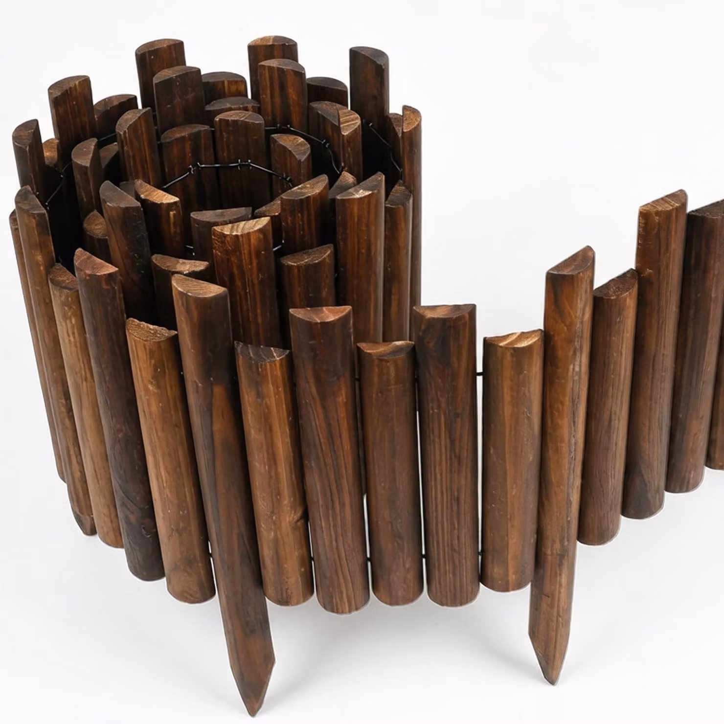 Recinzione da giardino in legno sostenibile, 120 cm x 35 cm