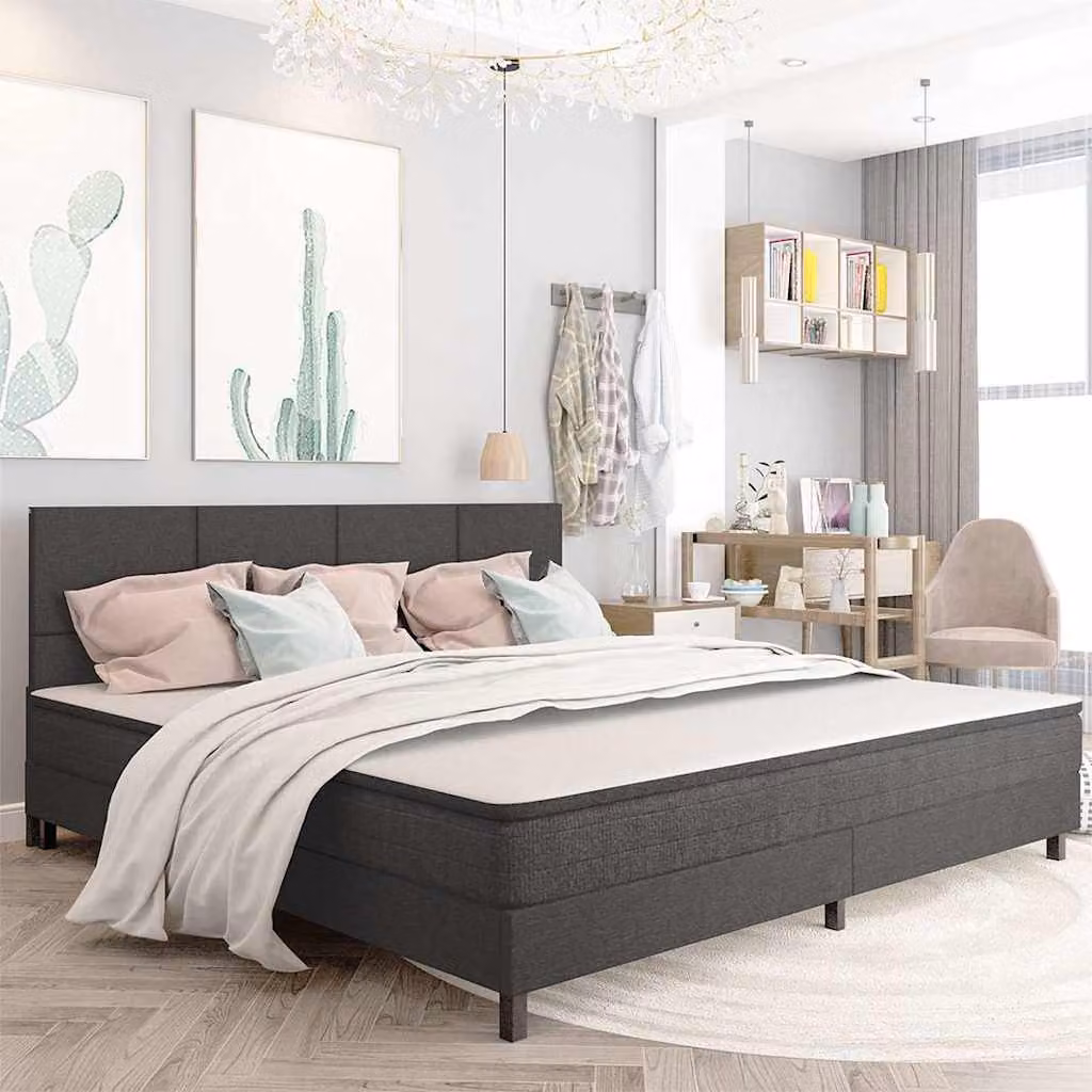 vidaXL Testiera Letto Grigio Scuro in Tessuto 200x200 cm