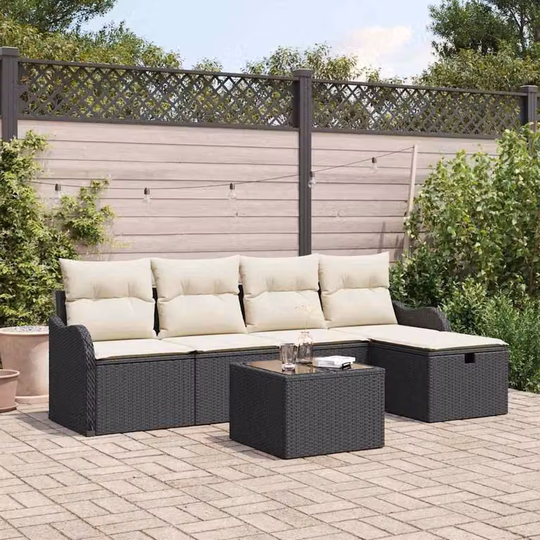 Maison Exclusive - Set da giardino con divano e 6 sedie, in rattan sintetico