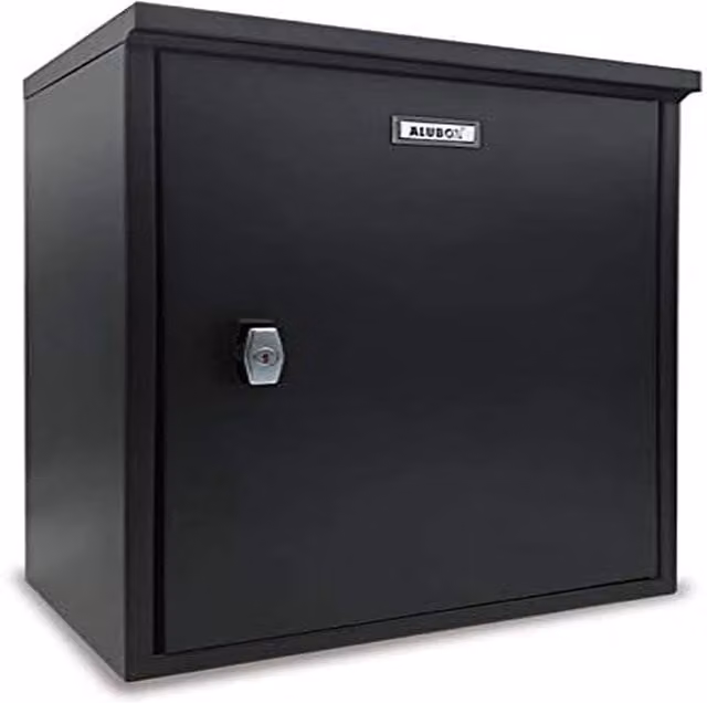 Cassetta per pacchi ALUBOX EASYBOX in lamiera zincata nera L/P/H: 59 x 43,5 x 34 cm