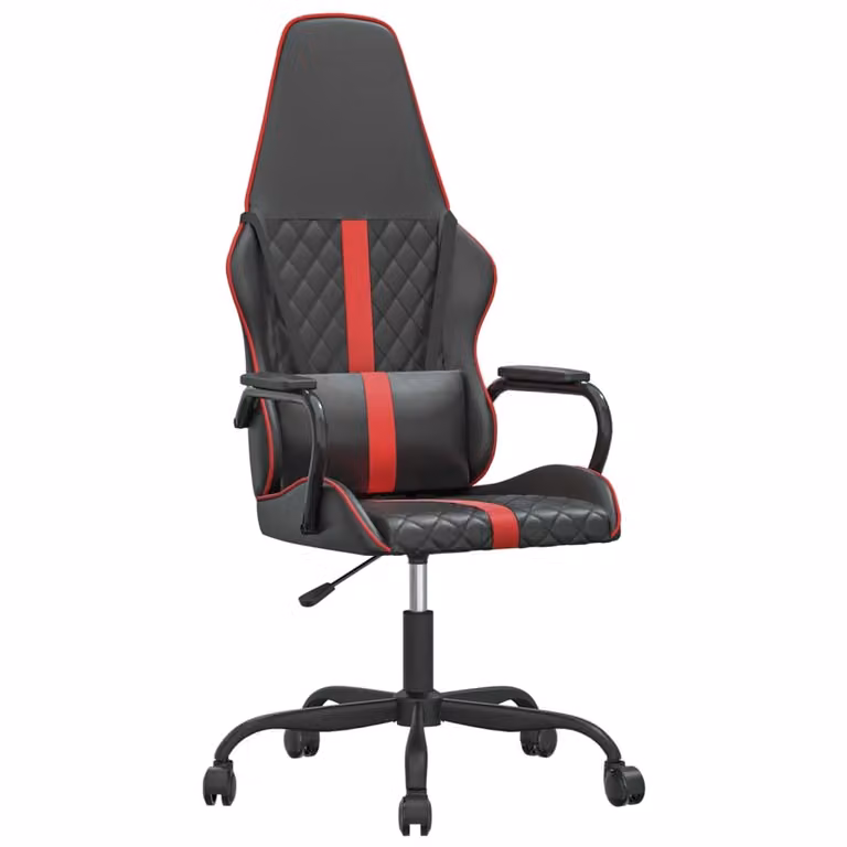 Sedia da Gaming Nera e Rossa in Pelle finta