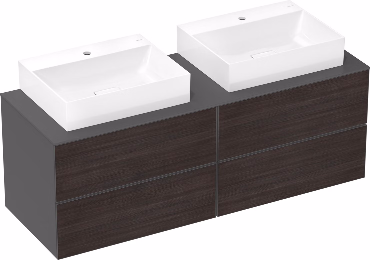 hansgrohe Xevolos E Console, 2 découpes, 1570x550mm, pour vasque à poser, 54211760, 54211760