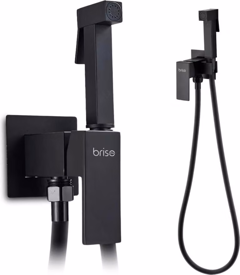 Miscelatore per bidet, miscelatore da incasso per bidet, miscelatore per WC, miscelatore per bagno, nero