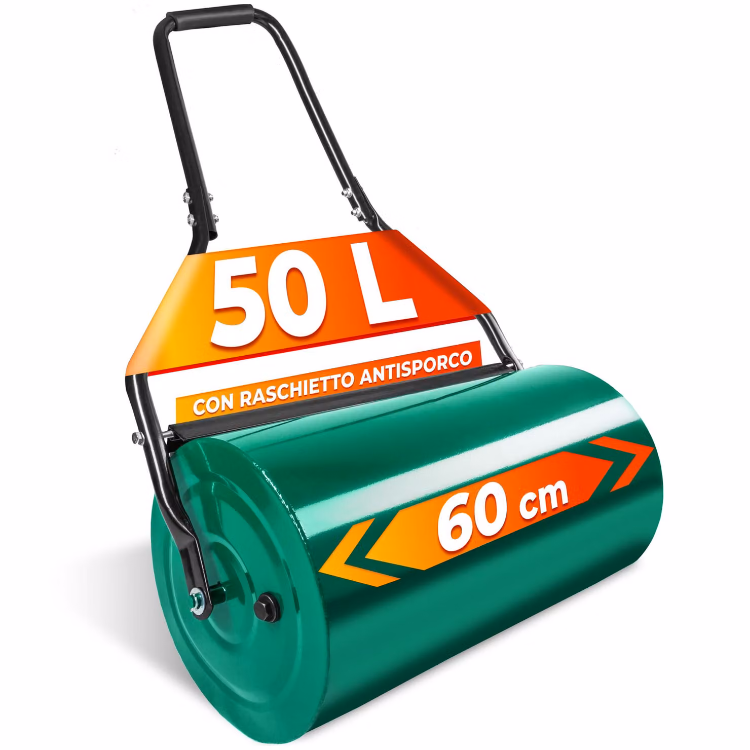 Rullo per prato manuale TecTake in acciaio verde per adulti – 1