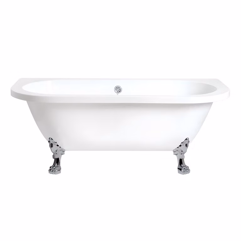 Vasca da Bagno Centro Stanza - 1685mm x 780mm - Piedini Cromati ad Artiglio di Leone