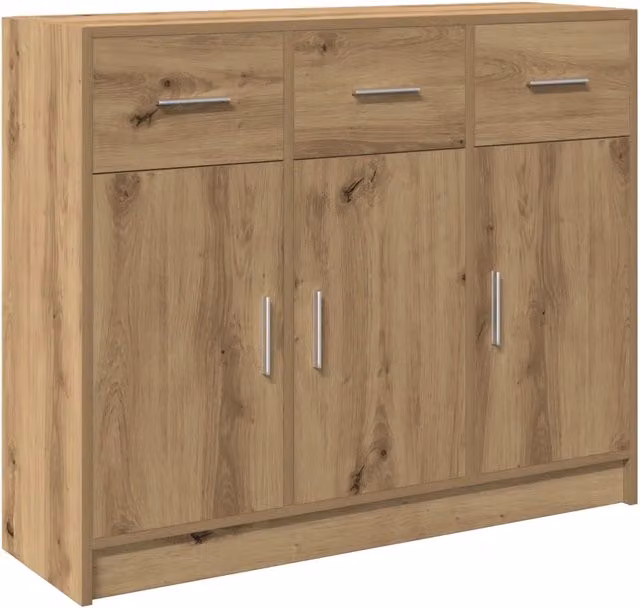 Credenza Buffet in Legno Rovere Marrone Artigianale L: 91 cm, P: 28 cm, H: 75 cm
