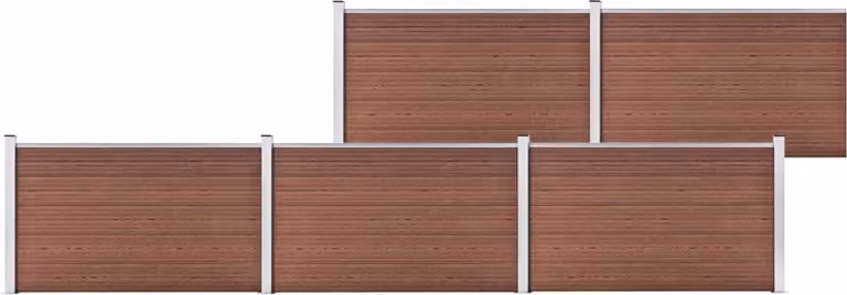 Maison Exclusive - Recinzione da giardino in WPC 872 x 106 cm, marrone