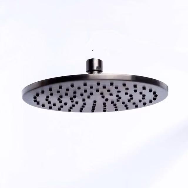 Soffione Doccia Tondo Diametro 20 cm Nero Tevere