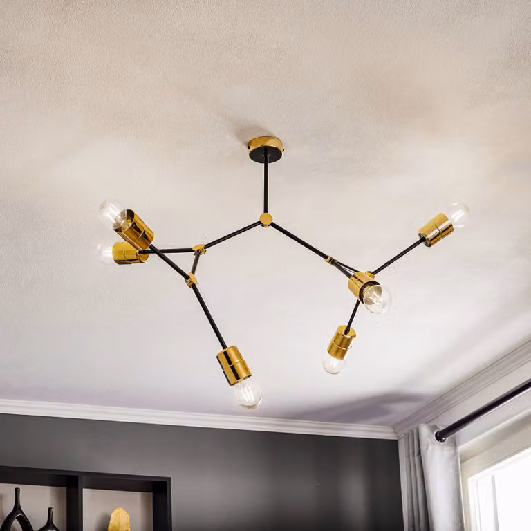 Plafoniera soffitto Code EMIBIG LIGHTING, dimmerabile, Nero, Soggiorno / Sala da pranzo, Metallo, Moderno, Plafoniera