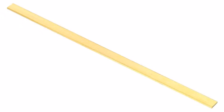 Barra piatta in ottone, H59, 0,3 m x 2 mm x 2 mm, massiccia