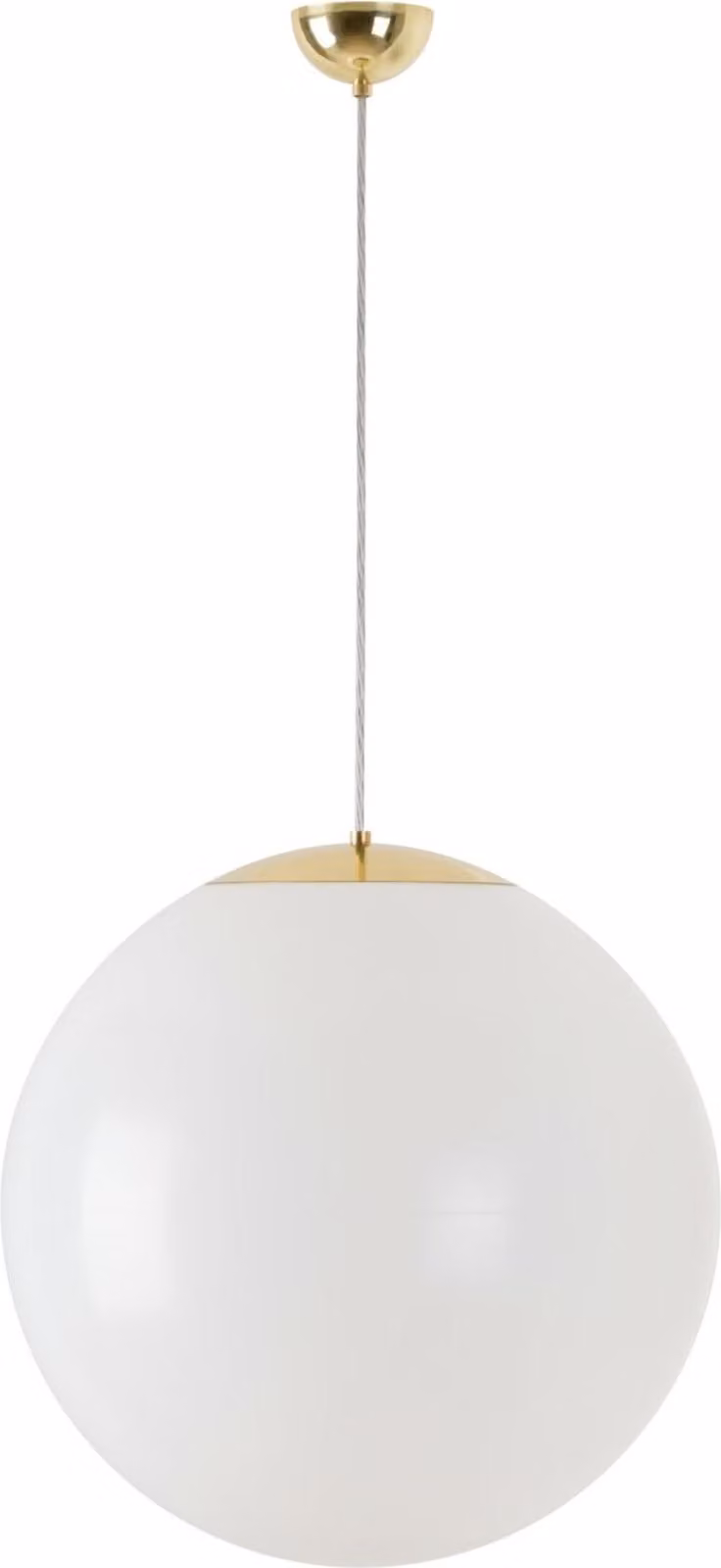 OSMONT ISI44186 ISIS S4 apparecchio a sospensione in plastica ottone lucido / bianco IP40 40W E27
