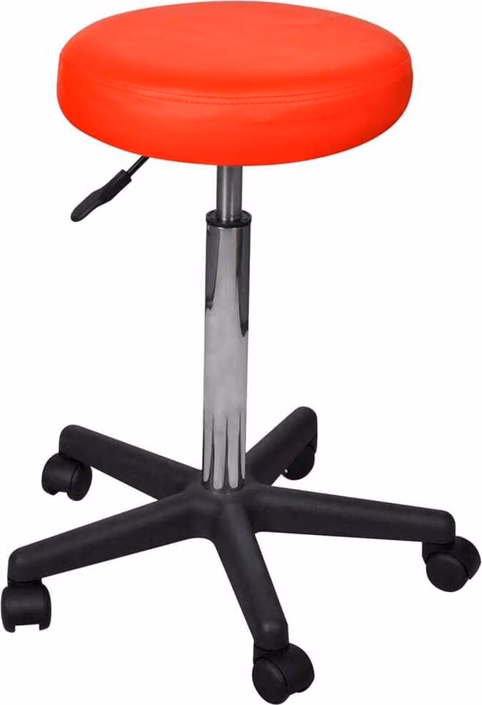 Sgabello da ufficio rosso The Living Store