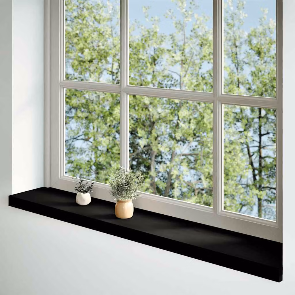 vidaXL Davanzali 2 pz Marrone-nero 160x20x2 cm Legno Massello Rovere