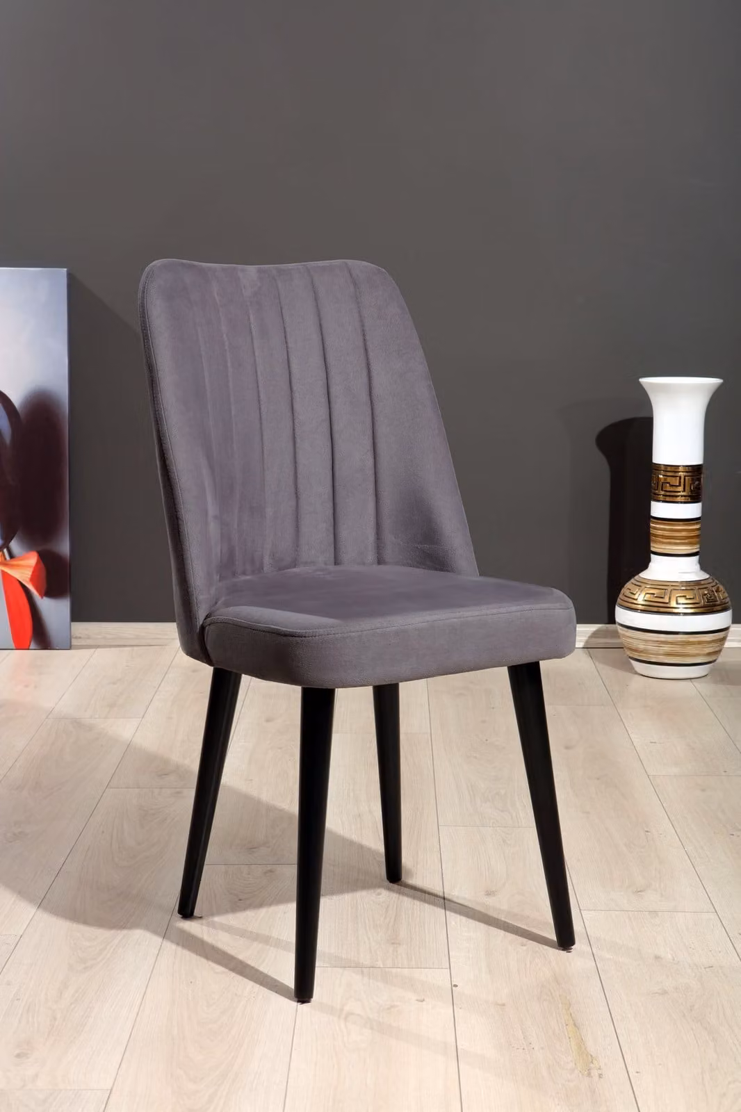 Skye Decor, Vega - Grey, set di sedie (4 pezzi), grigio, 100% MDF, 46 x 45 x 92 cm