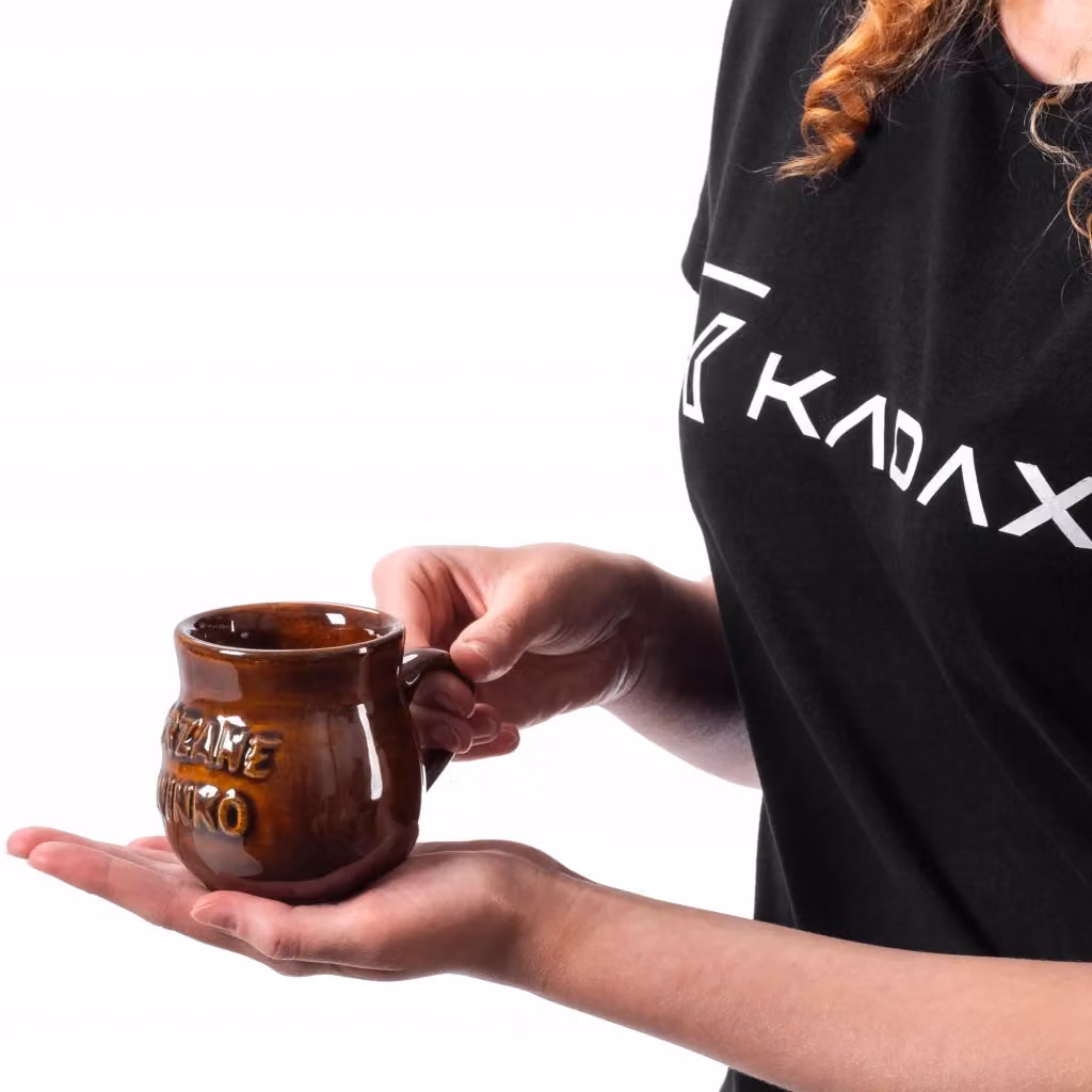 Set regalo di 2 tazze da vin brulé KADAX in gres marrone da 250 ml ciascuna – 2