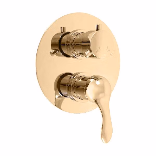 Miscelatore da incasso per vasca/doccia con interruttore LABE oro, Colore: oro (L086KZ)