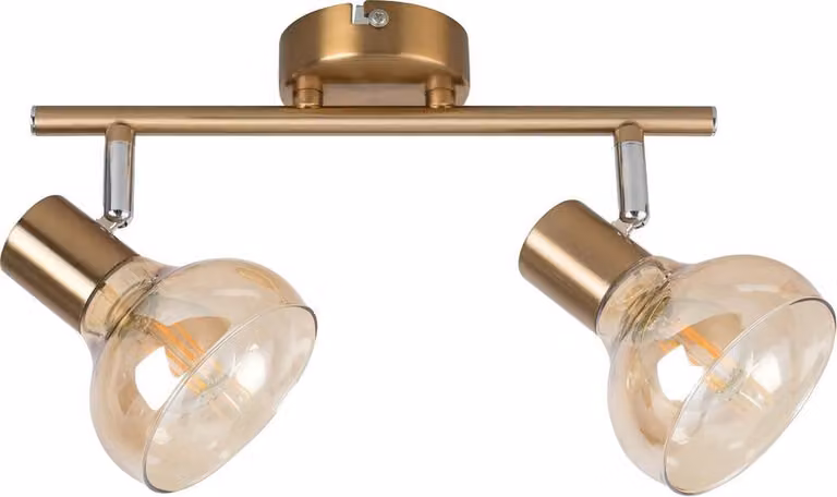 Faretto da soffitto oro antico / ambra E14 2x40W Holly 5547 Rabalux